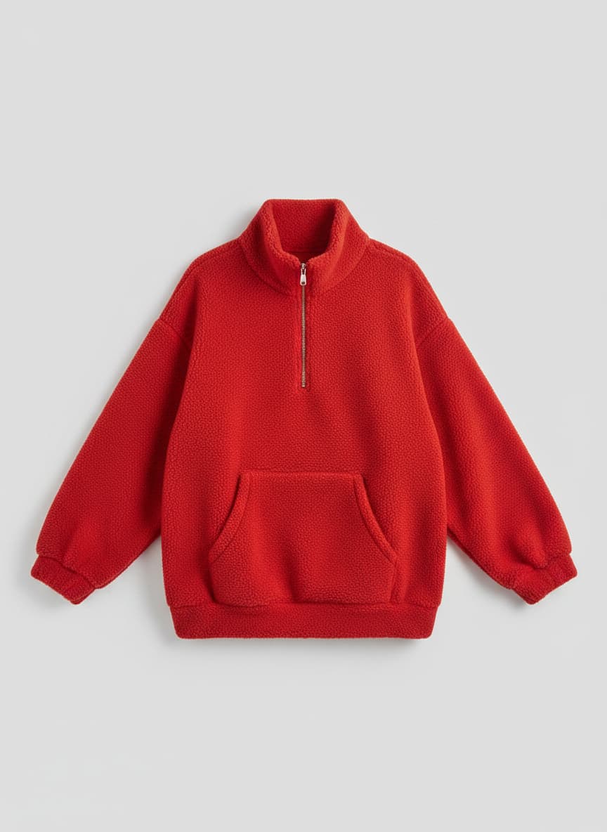 Noir Sherpa Quarter-Zip Pullover